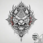 Tattoo sketch китайский узор, ink illustratio… – tattoo sketch (№1756495831_0, 29.08.2025 19:30) — tattoovalue.net