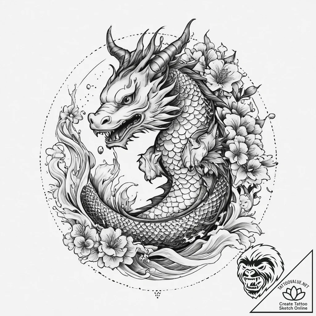 Tattoo sketch mystical character, tattoo flas... - tattoo sketch (№1756496238_0, 29.08.2025 19:37) — tattoovalue.net