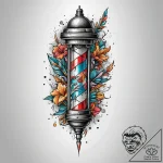Tattoo sketch barber pole, artistic tattoo sk… – tattoo sketch (№1756498268_0, 29.08.2025 20:11) — tattoovalue.net