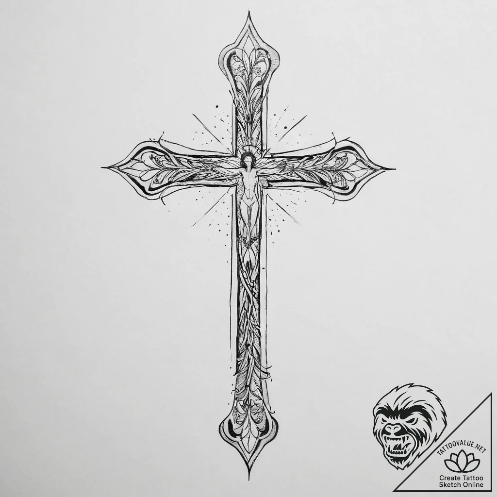 Tattoo sketch dawn, tattoo drawing outline, b... - tattoo sketch (№1756500069_0, 29.08.2025 20:41) — tattoovalue.net
