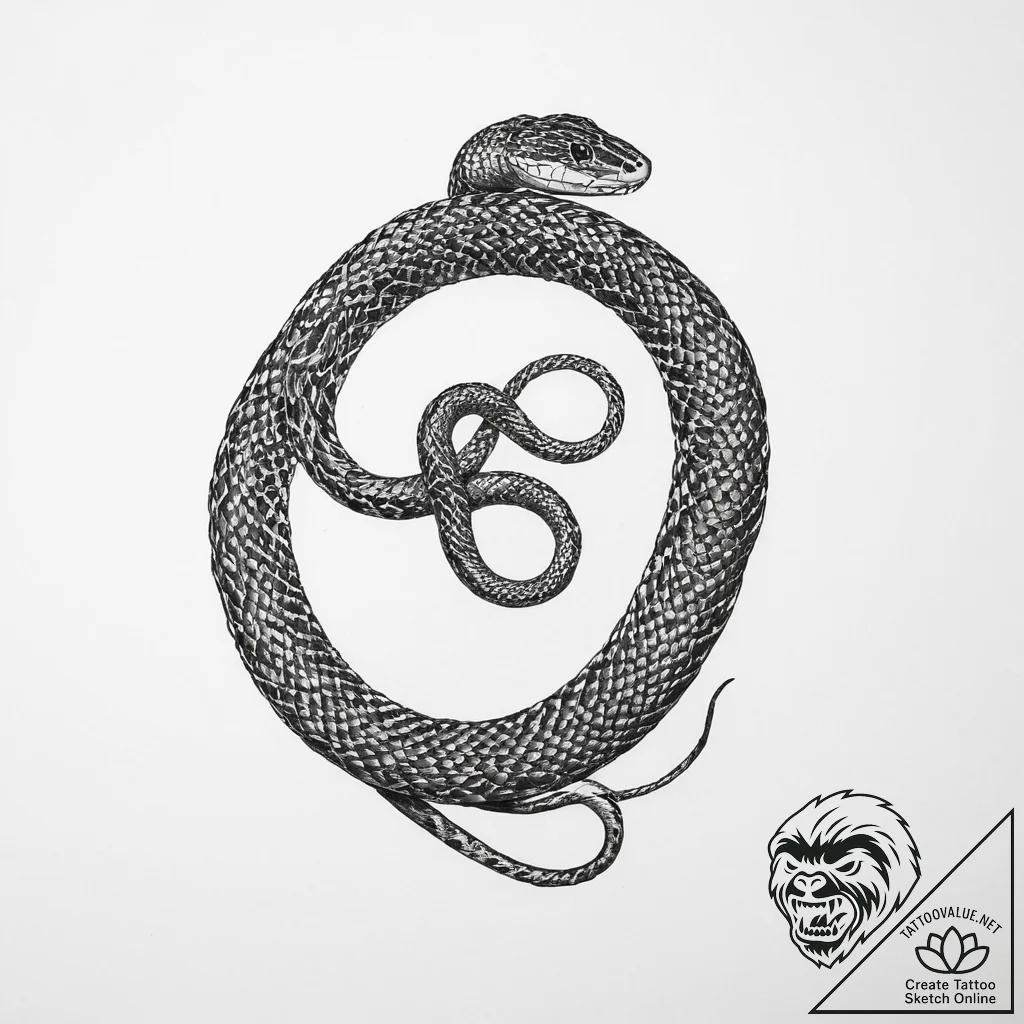 Tattoo sketch snake - tattoo sketch (№1756501476_0, 29.08.2025 21:04) — tattoovalue.net