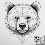 Tattoo sketch geometric bear, ink illustratio… – tattoo sketch (№1756502890_0, 29.08.2025 21:28) — tattoovalue.net