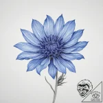 Tattoo sketch cornflower – tattoo sketch (№1756503490_0, 29.08.2025 21:38) — tattoovalue.net
