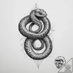 Tattoo sketch geometric snake, concept art fo… – tattoo sketch (№1756504085_0, 29.08.2025 21:48) — tattoovalue.net