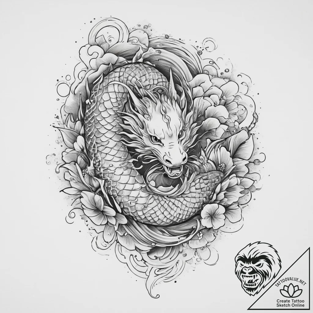 Tattoo sketch eternal, concept art for tattoo... - tattoo sketch (№1756505695_0, 29.08.2025 22:14) — tattoovalue.net