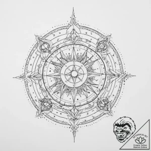 Tattoo sketch astrological symbols – tattoo sketch (№1756505894_0, 29.08.2025 22:18) — tattoovalue.net