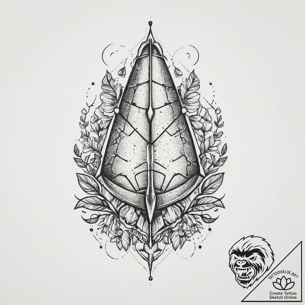 Tattoo sketch spittlebug, artistic tattoo ske... - tattoo sketch (№1756506298_0, 29.08.2025 22:24) — tattoovalue.net