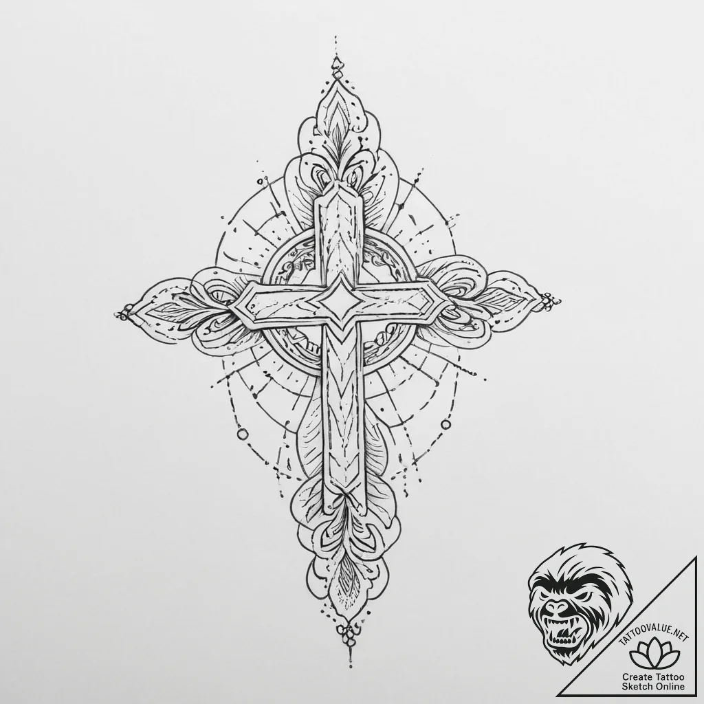 Tattoo sketch holy beginning, tattoo drawing... - tattoo sketch (№1756507299_0, 29.08.2025 22:41) — tattoovalue.net