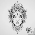 Tattoo sketch face, tattoo flash sheet design… – tattoo sketch (№1756508499_0, 29.08.2025 23:01) — tattoovalue.net