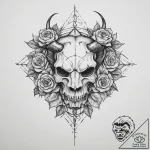 Tattoo sketch minotaur, tattoo line art, deta… – tattoo sketch (№1756509099_0, 29.08.2025 23:11) — tattoovalue.net