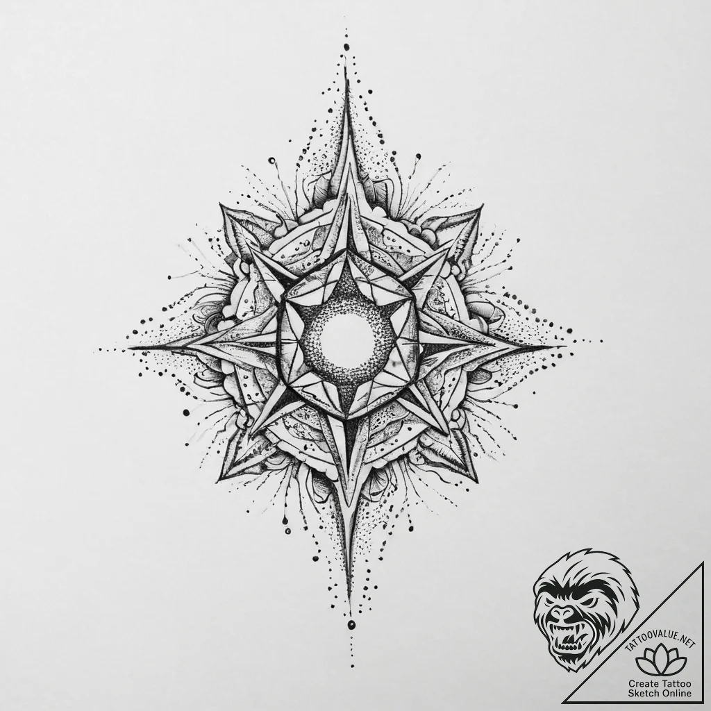 Tattoo sketch space, ink illustration for tat... - tattoo sketch (№1756509297_0, 29.08.2025 23:14) — tattoovalue.net