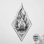 Tattoo sketch fire, concept art for tattoo, b… – tattoo sketch (№1756512917_0, 30.08.2025 00:15) — tattoovalue.net