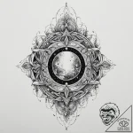 Tattoo sketch cosmic scene, ink illustration… – tattoo sketch (№1756513120_0, 30.08.2025 00:18) — tattoovalue.net