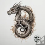 Tattoo sketch basilisk, tattoo line art, sepi… – tattoo sketch (№1756513931_0, 30.08.2025 00:32) — tattoovalue.net