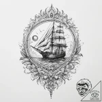 Tattoo sketch mystical representation, ink il… – tattoo sketch (№1756515542_0, 30.08.2025 00:59) — tattoovalue.net