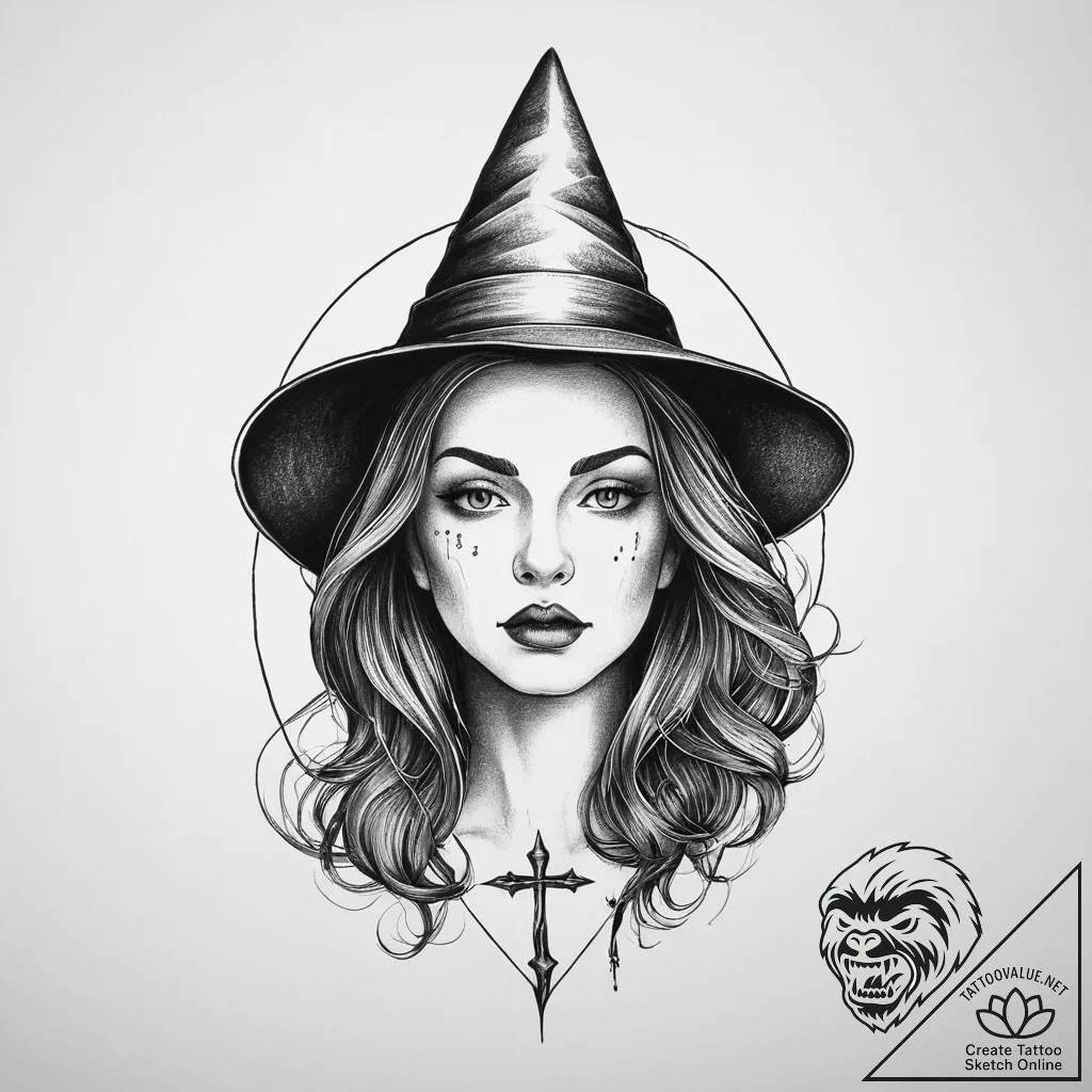 Tattoo sketch the witch black phillip, tattoo... - tattoo sketch (№1756516757_0, 30.08.2025 01:19) — tattoovalue.net