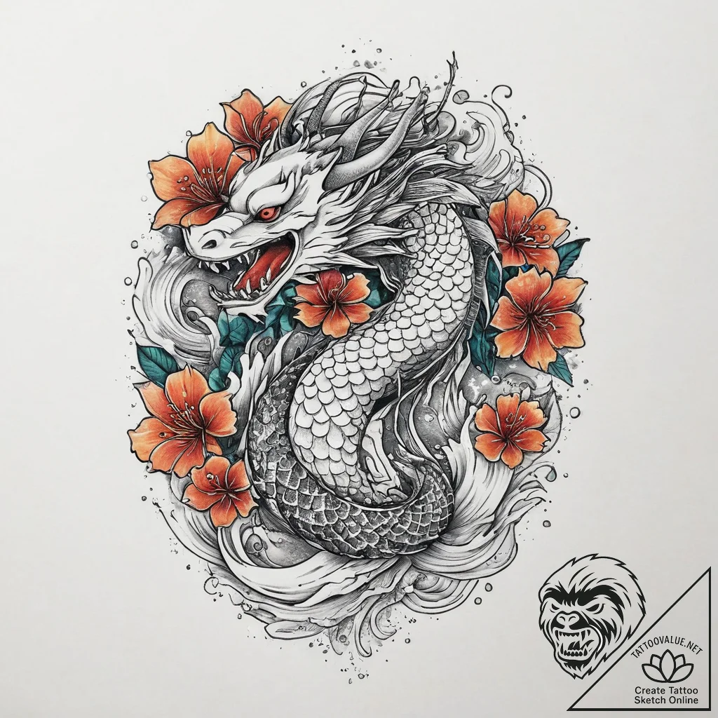 Tattoo sketch color, ink illustration for tat... - tattoo sketch (№1756522146_0, 30.08.2025 02:49) — tattoovalue.net