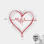 Tattoo sketch heartbeat with a symbol, concep… – tattoo sketch (№1756523337_0, 30.08.2025 03:08) — tattoovalue.net
