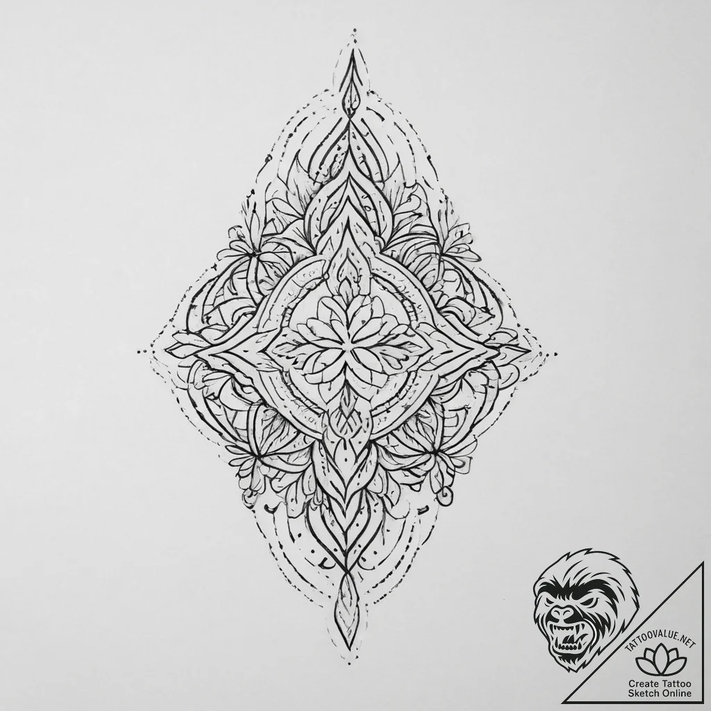 Tattoo sketch орнамент, tattoo flash sheet de... - tattoo sketch (№1756523536_0, 30.08.2025 03:12) — tattoovalue.net
