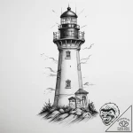 Tattoo sketch lighthouse – tattoo sketch (№1756524333_0, 30.08.2025 03:25) — tattoovalue.net