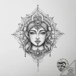 Tattoo sketch spiritual spirit – tattoo sketch (№1756524927_0, 30.08.2025 03:35) — tattoovalue.net