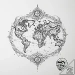 Tattoo sketch mystical map – tattoo sketch (№1756525325_0, 30.08.2025 03:42) — tattoovalue.net