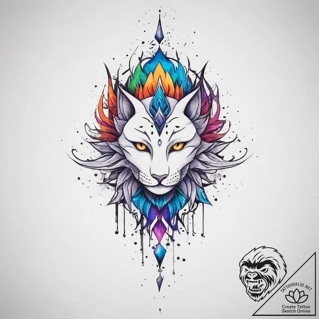 Tattoo sketch mystical narrative, concept art... - tattoo sketch (№1756525521_0, 30.08.2025 03:45) — tattoovalue.net
