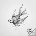 Tattoo sketch flying fish, ink illustration f… – tattoo sketch (№1756526913_0, 30.08.2025 04:08) — tattoovalue.net