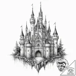 Tattoo sketch gothic замок – tattoo sketch (№1756527112_0, 30.08.2025 04:11) — tattoovalue.net