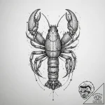 Tattoo sketch lobster, tattoo line art, on a… – tattoo sketch (№1756527310_0, 30.08.2025 04:15) — tattoovalue.net