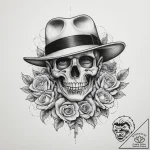 Tattoo sketch meyer lansky with a hat, concep… – tattoo sketch (№1756528104_0, 30.08.2025 04:28) — tattoovalue.net