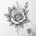 Tattoo sketch rose vine, artistic tattoo sket… – tattoo sketch (№1756528501_0, 30.08.2025 04:35) — tattoovalue.net