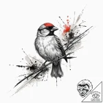 Tattoo sketch sparrow, concept art for tattoo… – tattoo sketch (№1756528898_0, 30.08.2025 04:41) — tattoovalue.net