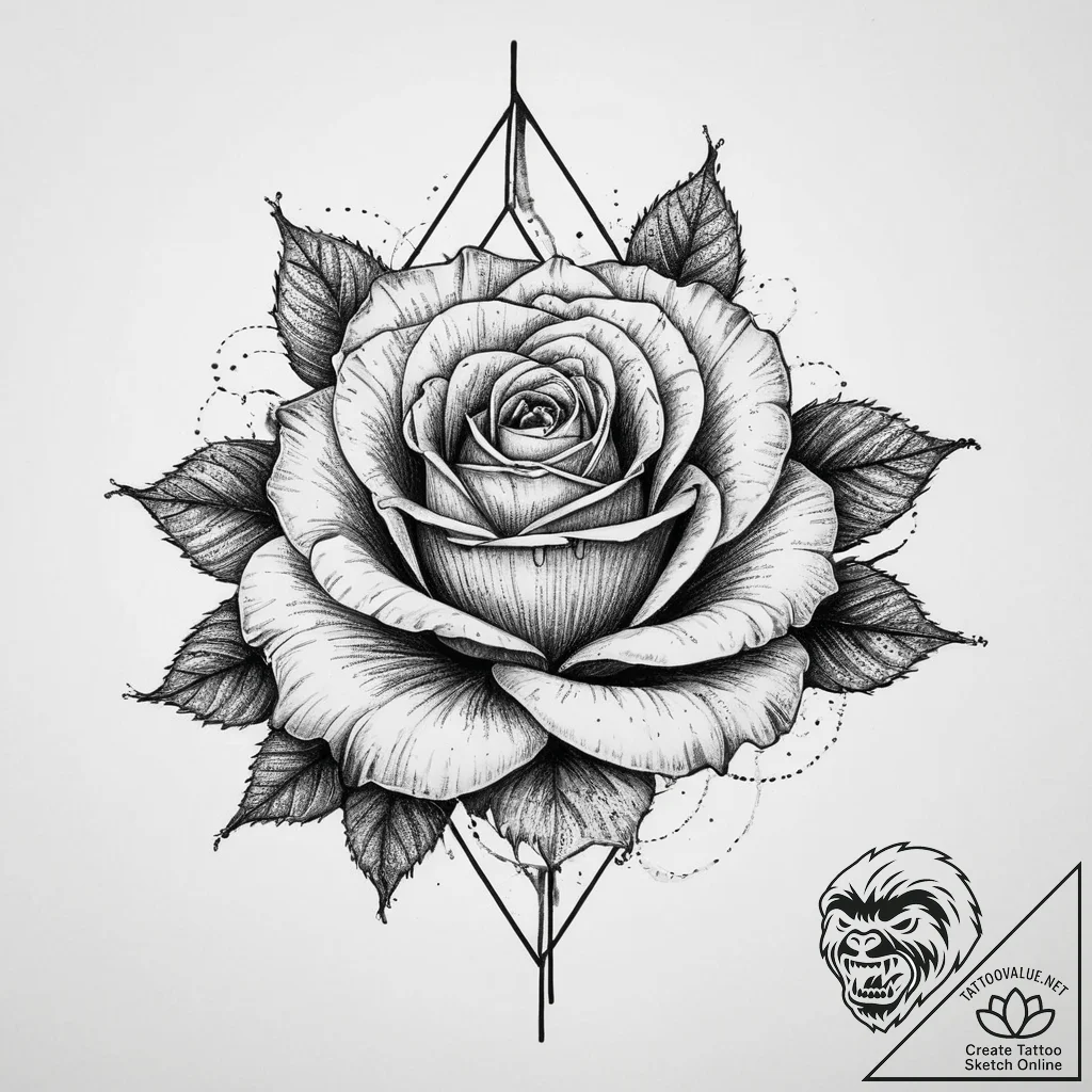 Tattoo sketch lipstick with a rose, tattoo sk... - tattoo sketch (№1756529296_0, 30.08.2025 04:48) — tattoovalue.net