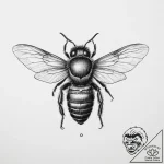 Tattoo sketch carpenter bee, artistic tattoo… – tattoo sketch (№1756529891_0, 30.08.2025 04:58) — tattoovalue.net
