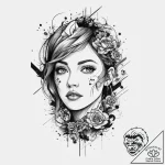 Tattoo sketch fine line tattoo, artistic tatt… – tattoo sketch (№1756530089_0, 30.08.2025 05:01) — tattoovalue.net