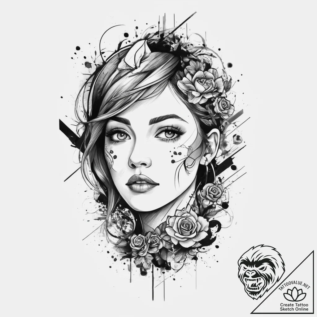 Tattoo sketch fine line tattoo, artistic tatt... - tattoo sketch (№1756530089_0, 30.08.2025 05:01) — tattoovalue.net