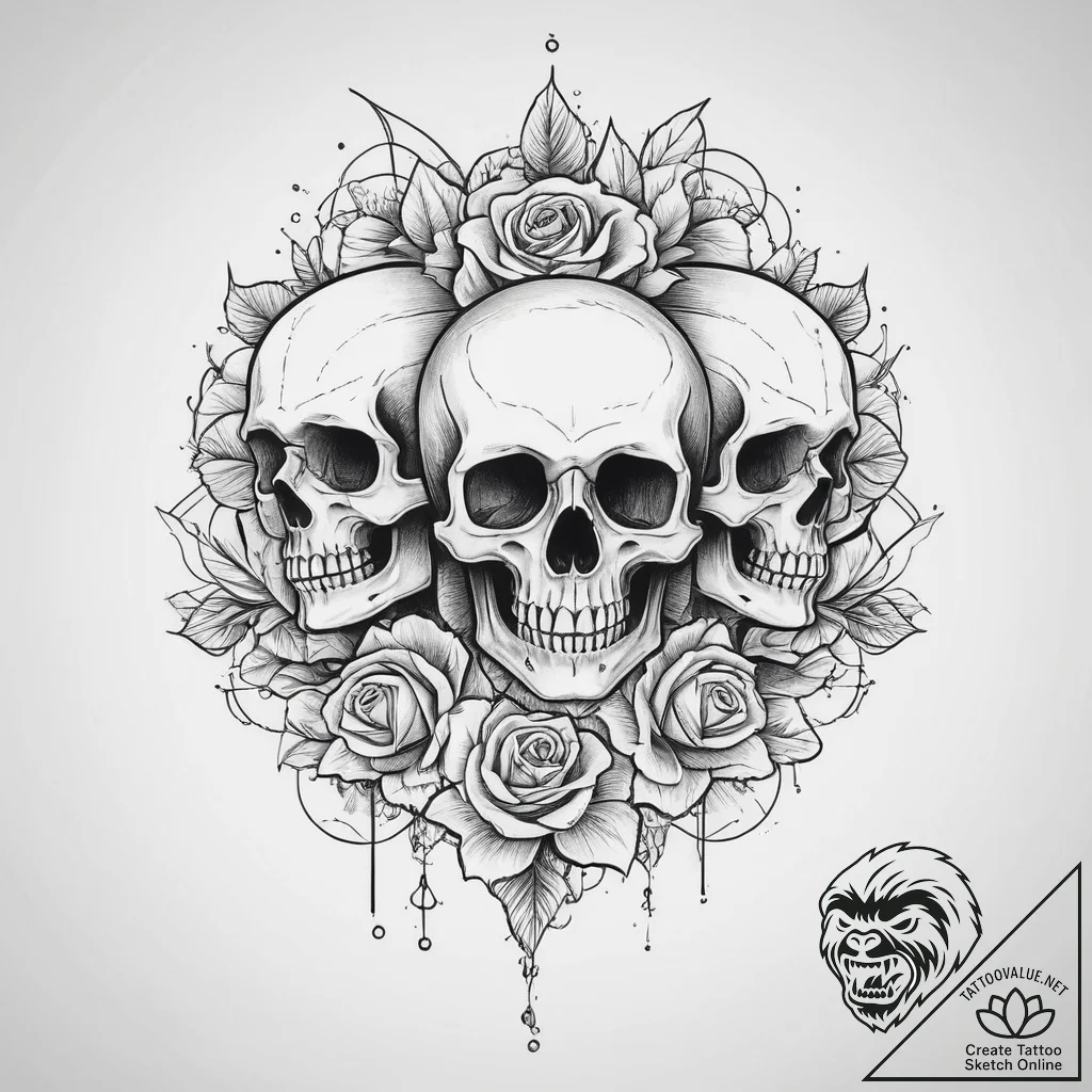 Tattoo sketch a symbolic concept, tattoo flas... - tattoo sketch (№1756533036_0, 30.08.2025 05:50) — tattoovalue.net