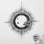 Tattoo sketch cosmic scene, tattoo line art,… – tattoo sketch (№1756533232_0, 30.08.2025 05:53) — tattoovalue.net