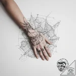 Tattoo sketch hands with a map – tattoo sketch (№1756533822_0, 30.08.2025 06:03) — tattoovalue.net