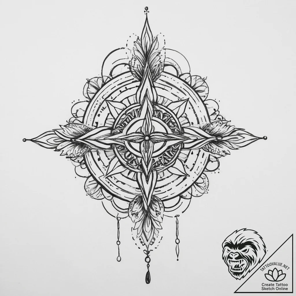 Tattoo sketch a symbolic object - tattoo sketch (№1756535392_0, 30.08.2025 06:29) — tattoovalue.net