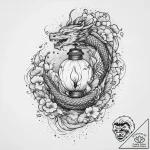 Tattoo sketch floating lanterns, artistic tat… – tattoo sketch (№1756537746_0, 30.08.2025 07:09) — tattoovalue.net