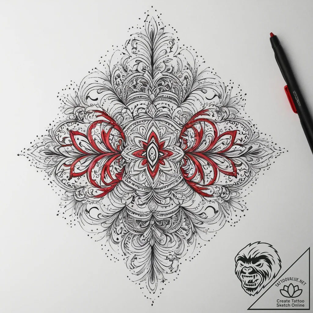 Tattoo sketch kingdom, tattoo line art, ornam... - tattoo sketch (№1756538139_0, 30.08.2025 07:15) — tattoovalue.net