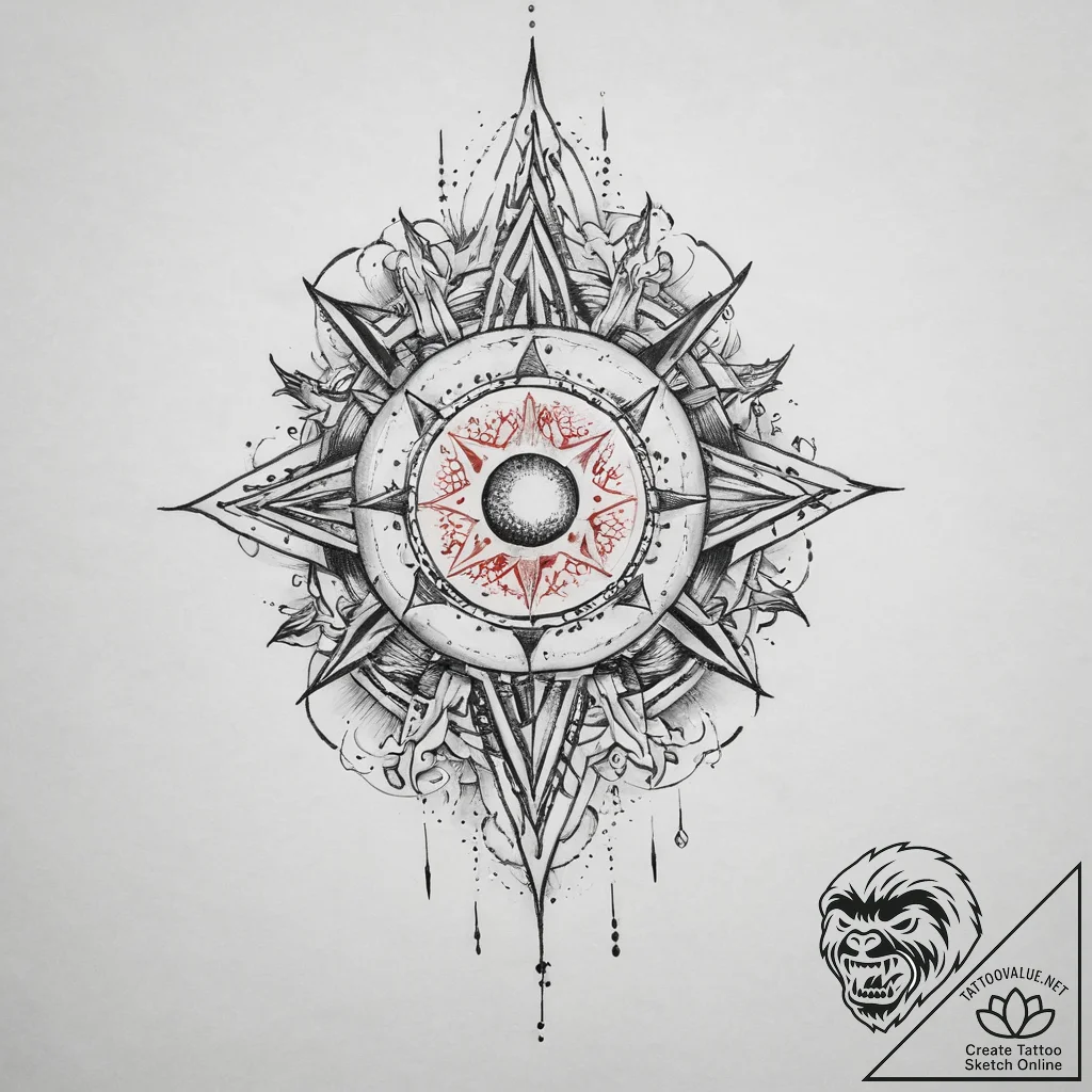 Tattoo sketch cosmic lore, tattoo drawing out... - tattoo sketch (№1756538729_0, 30.08.2025 07:25) — tattoovalue.net