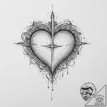 Tattoo sketch heart, tattoo flash sheet desig… – tattoo sketch (№1756539318_0, 30.08.2025 07:35) — tattoovalue.net