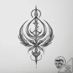 Tattoo sketch sikh khanda symbol – tattoo sketch (№1756539710_0, 30.08.2025 07:41) — tattoovalue.net