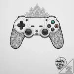 Tattoo sketch e-sports with a controller, tat… – tattoo sketch (№1756540693_0, 30.08.2025 07:58) — tattoovalue.net