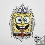 Tattoo sketch spongebob squarepants with squi… – tattoo sketch (№1756541871_0, 30.08.2025 08:17) — tattoovalue.net