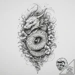 Tattoo sketch cosmic soil, tattoo flash sheet… – tattoo sketch (№1756543050_0, 30.08.2025 08:37) — tattoovalue.net