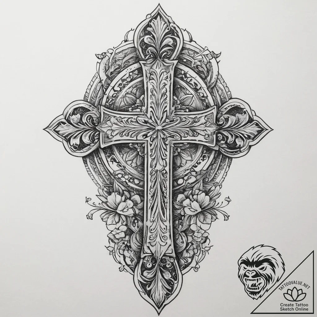 Tattoo sketch a symbolic object, artistic tat... - tattoo sketch (№1756544033_0, 30.08.2025 08:53) — tattoovalue.net